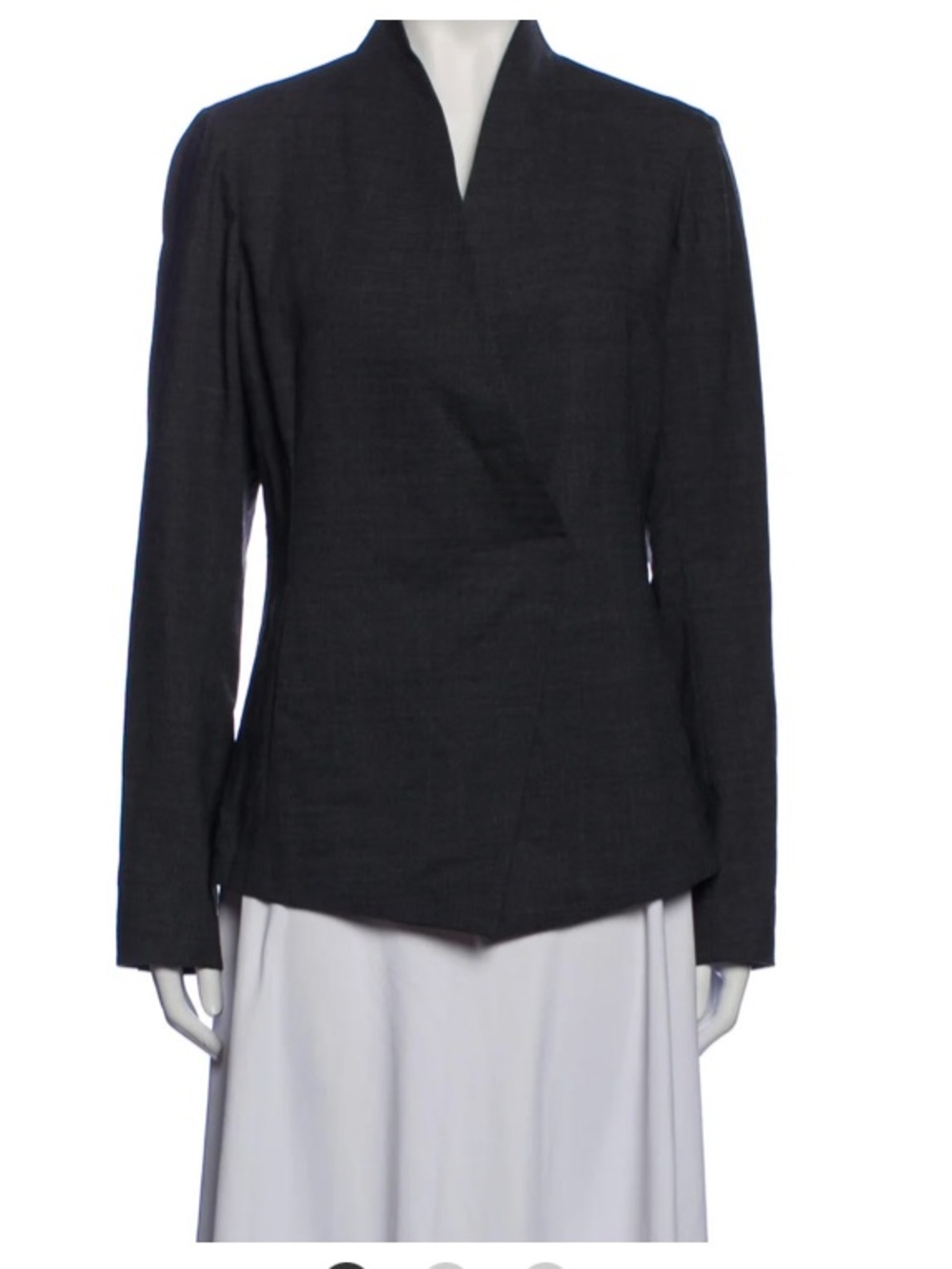 Brunello Cucinelli Black Asymmetric-Front Blazer